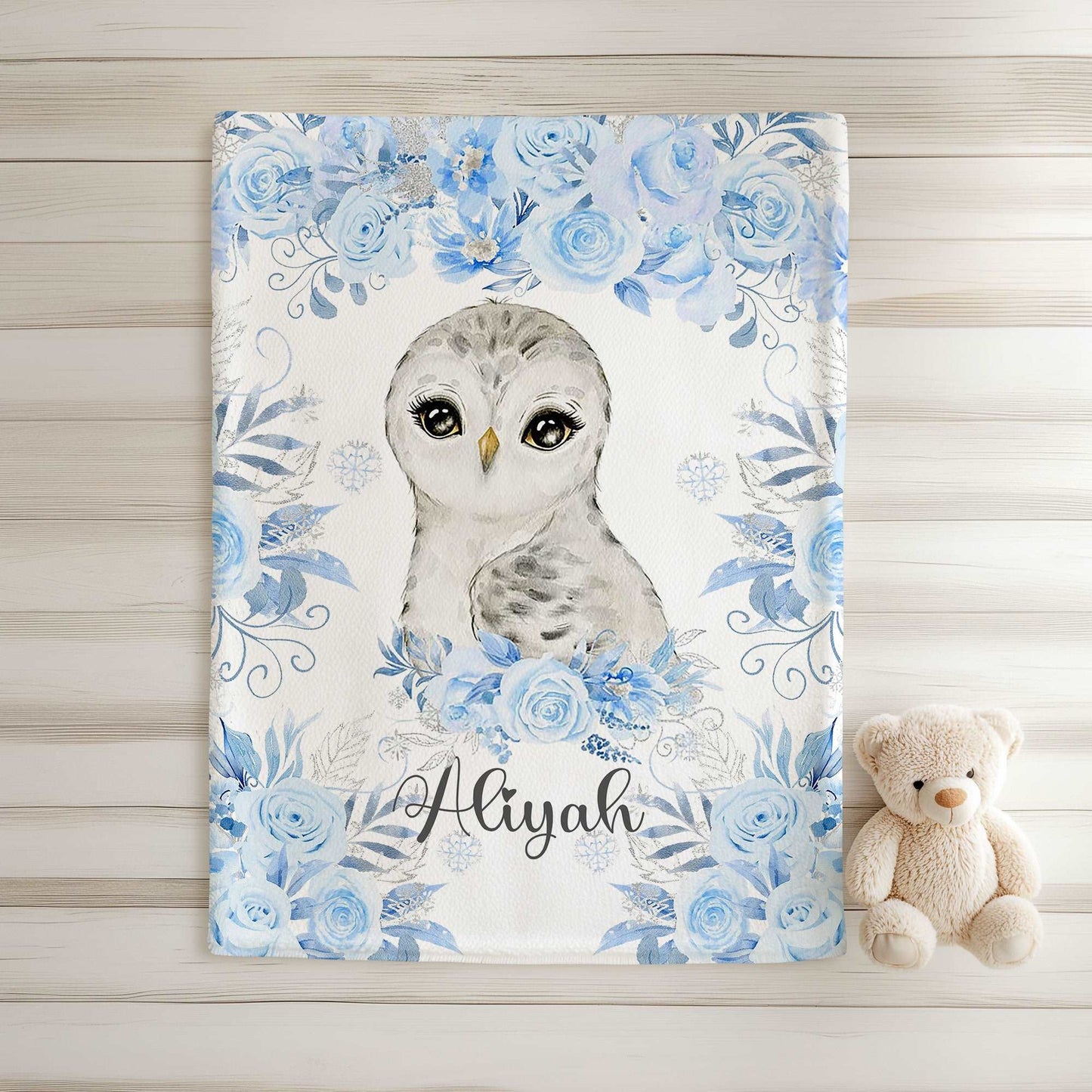 Snowy Owl Baby Blanket