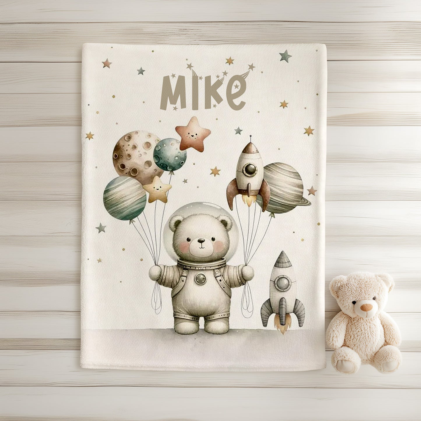 Astronaut Bear Blanket