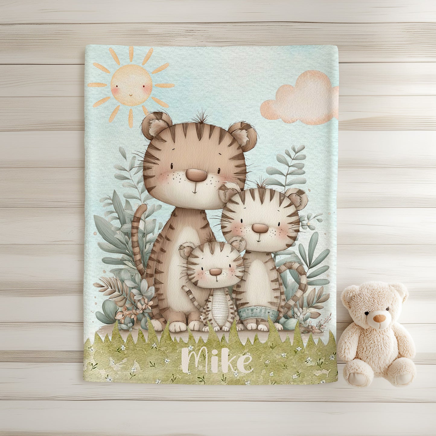 Tiger Family Blanket