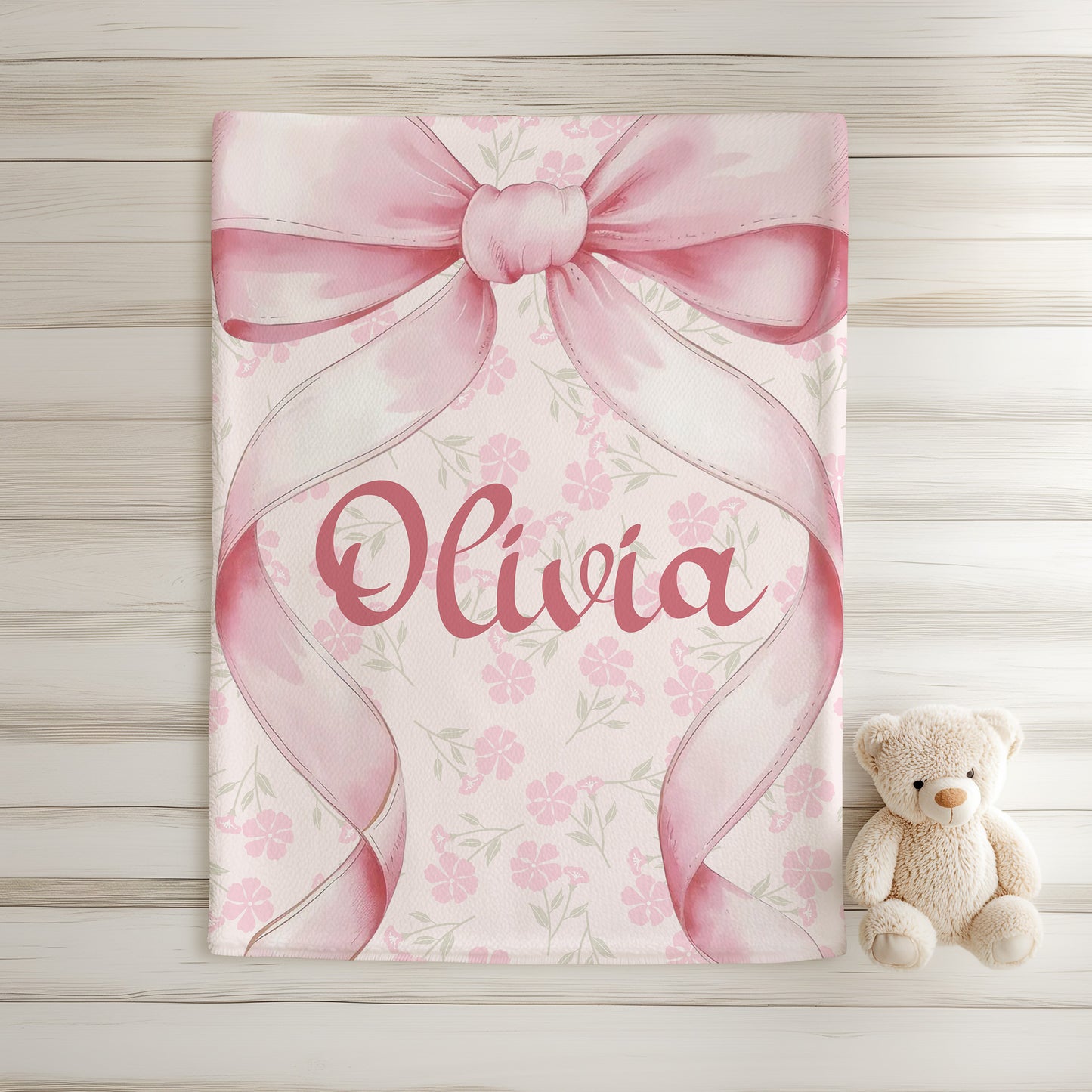 Pink Bow Blanket