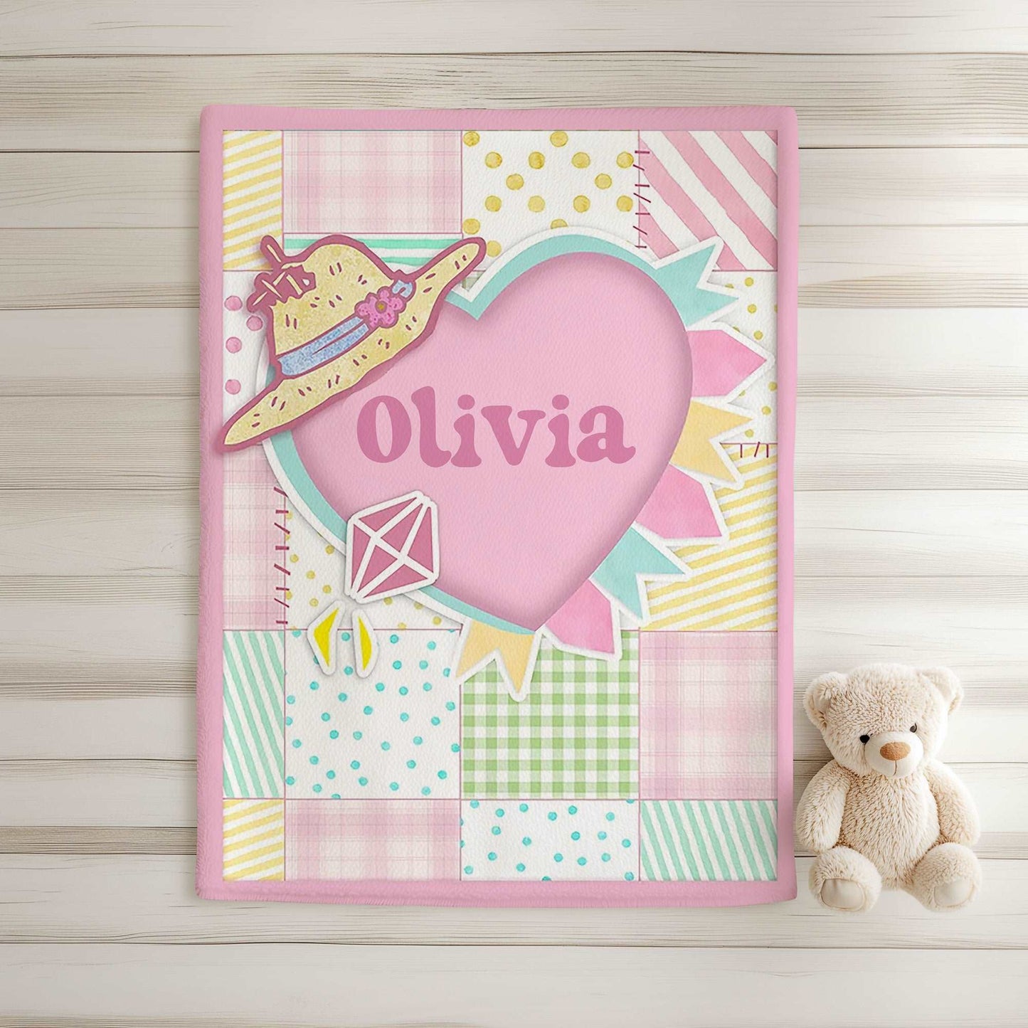 Pastel Heart Blanket