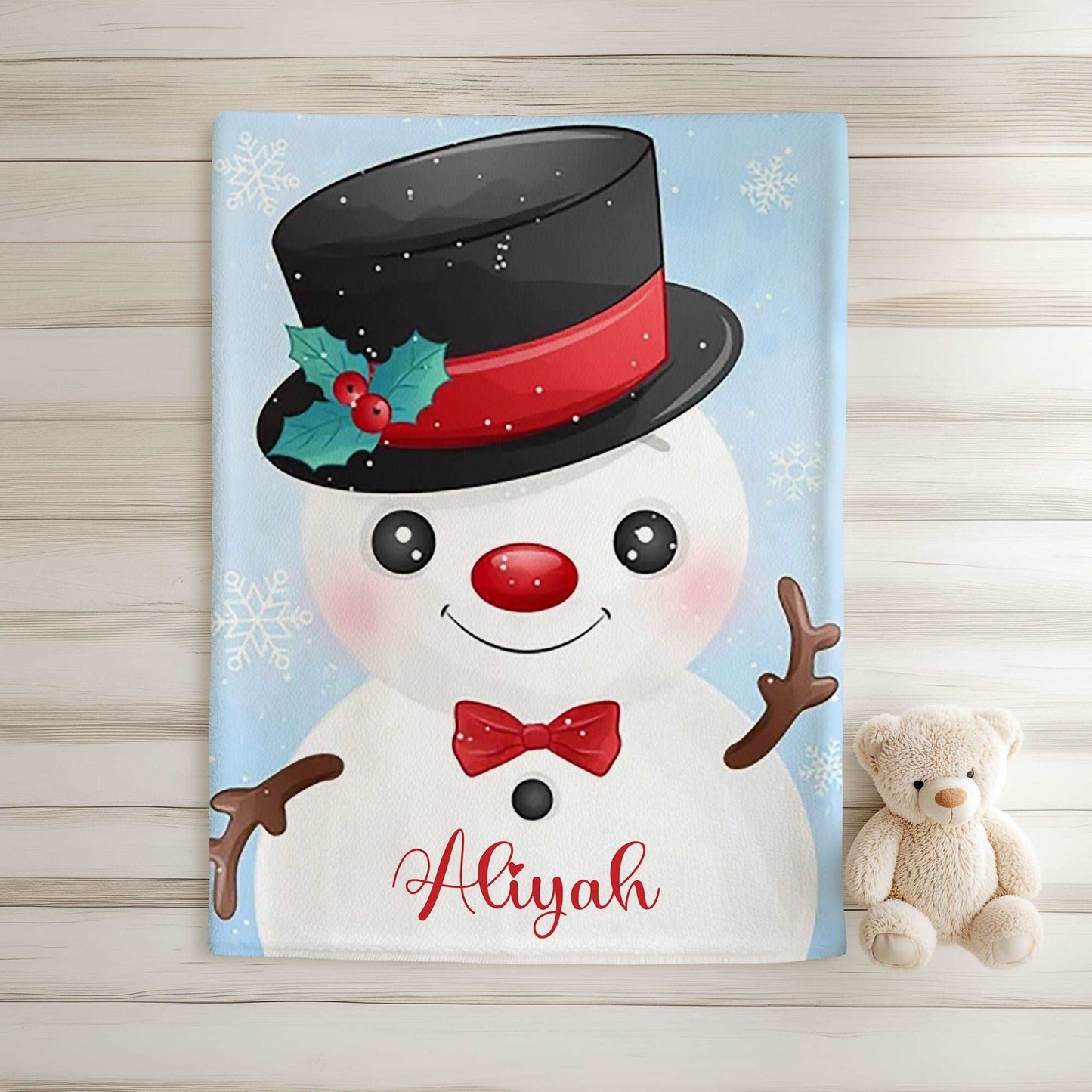 Christmas Snowman Blanket