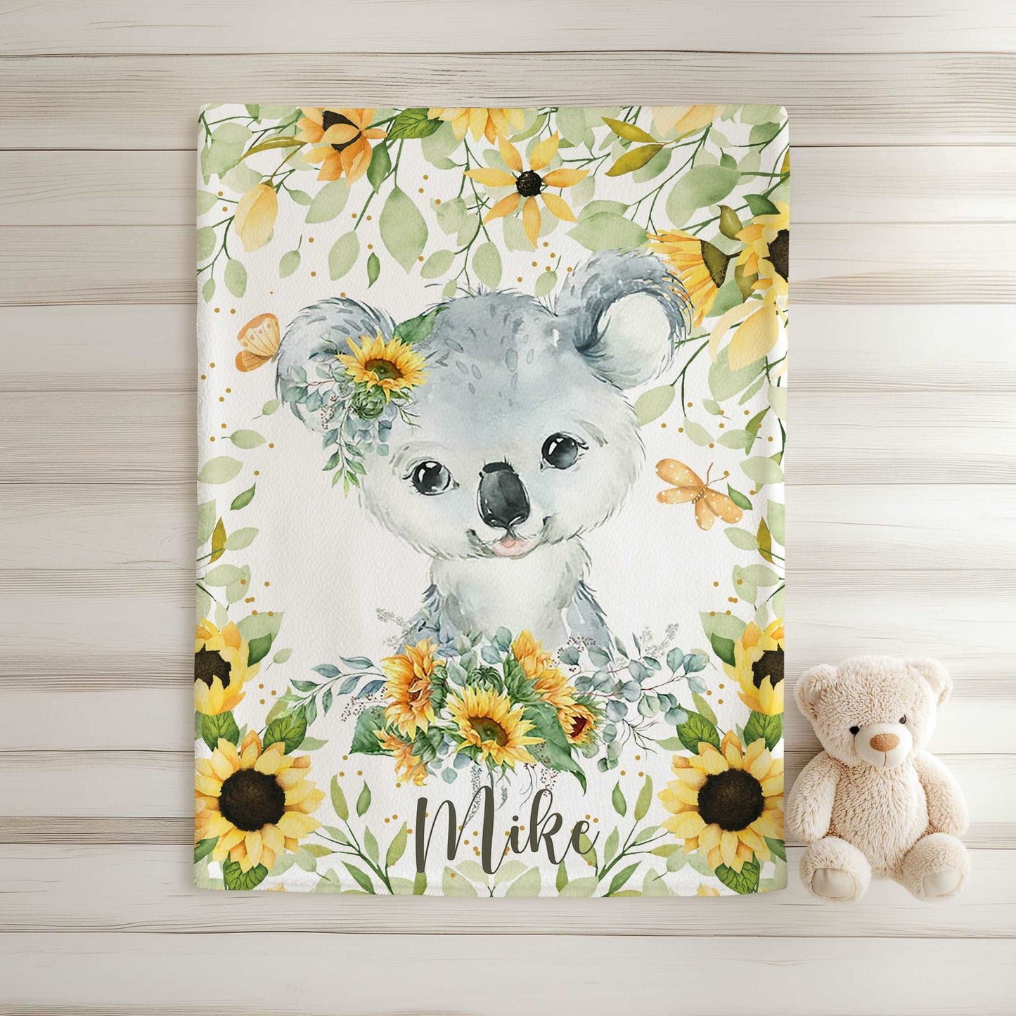 Koala Sunflower Blanket