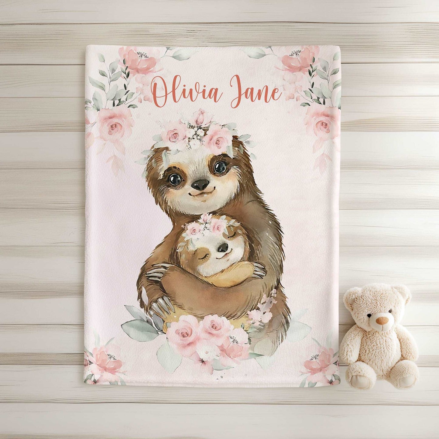 Mum And Baby Sloth Blanket