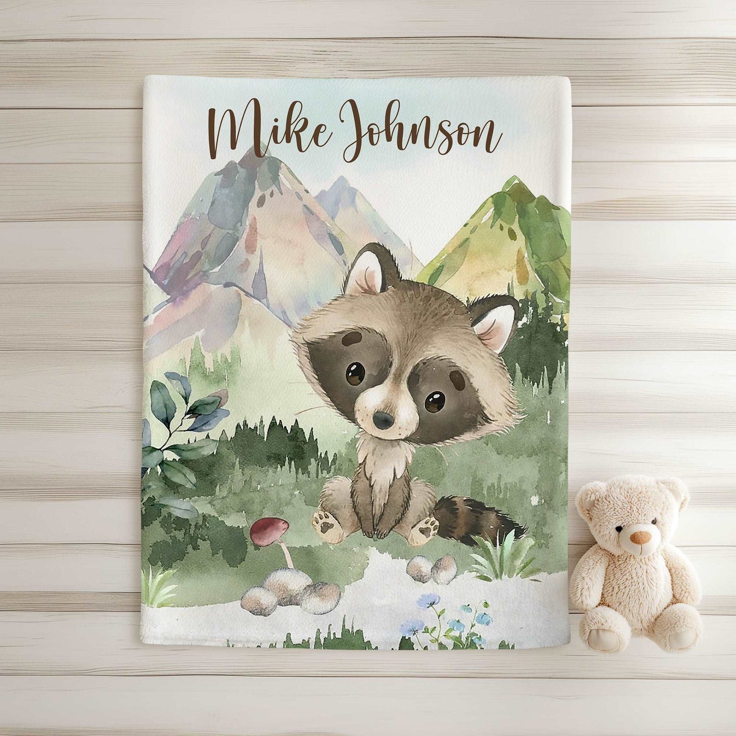 Mountain Raccoon Blanket