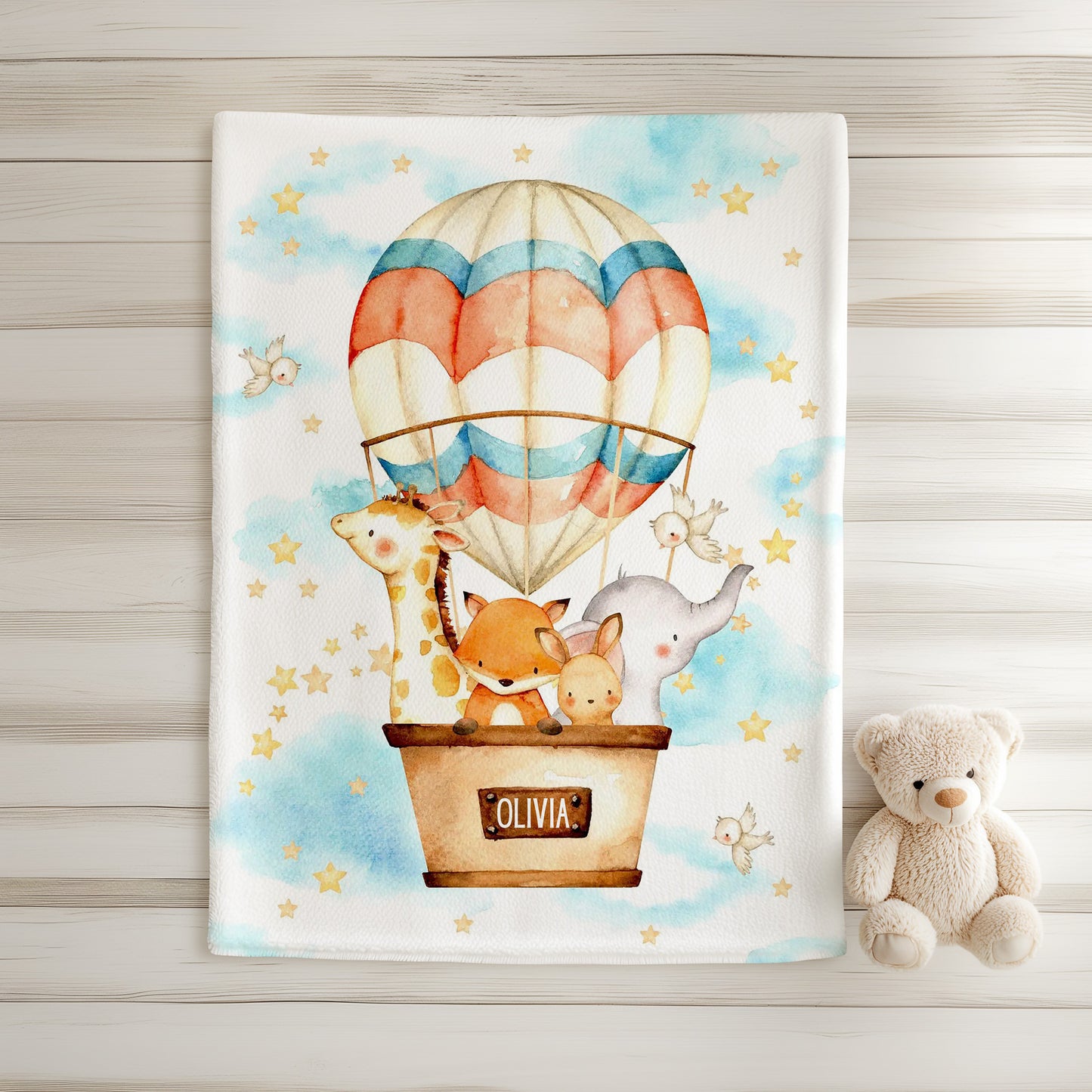 Hot Air Balloon Baby Blanket