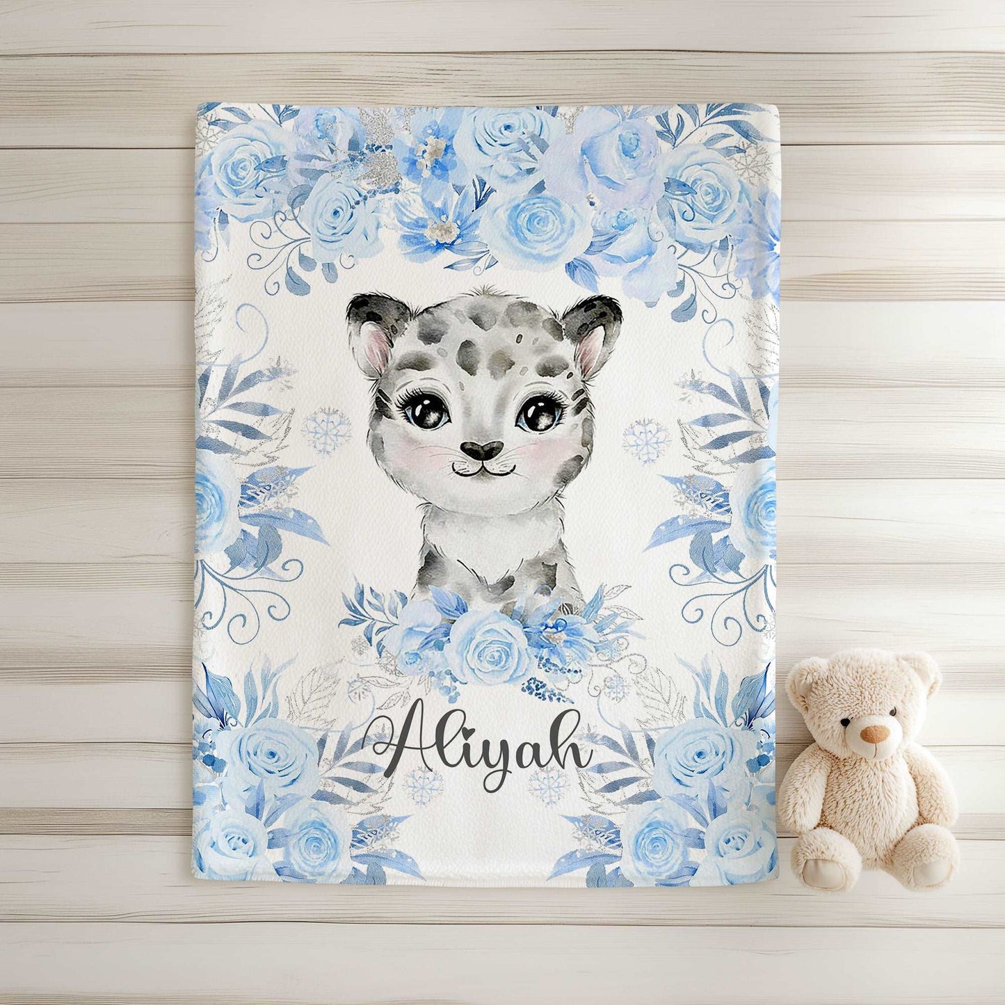 Snow Leopard Baby Blanket