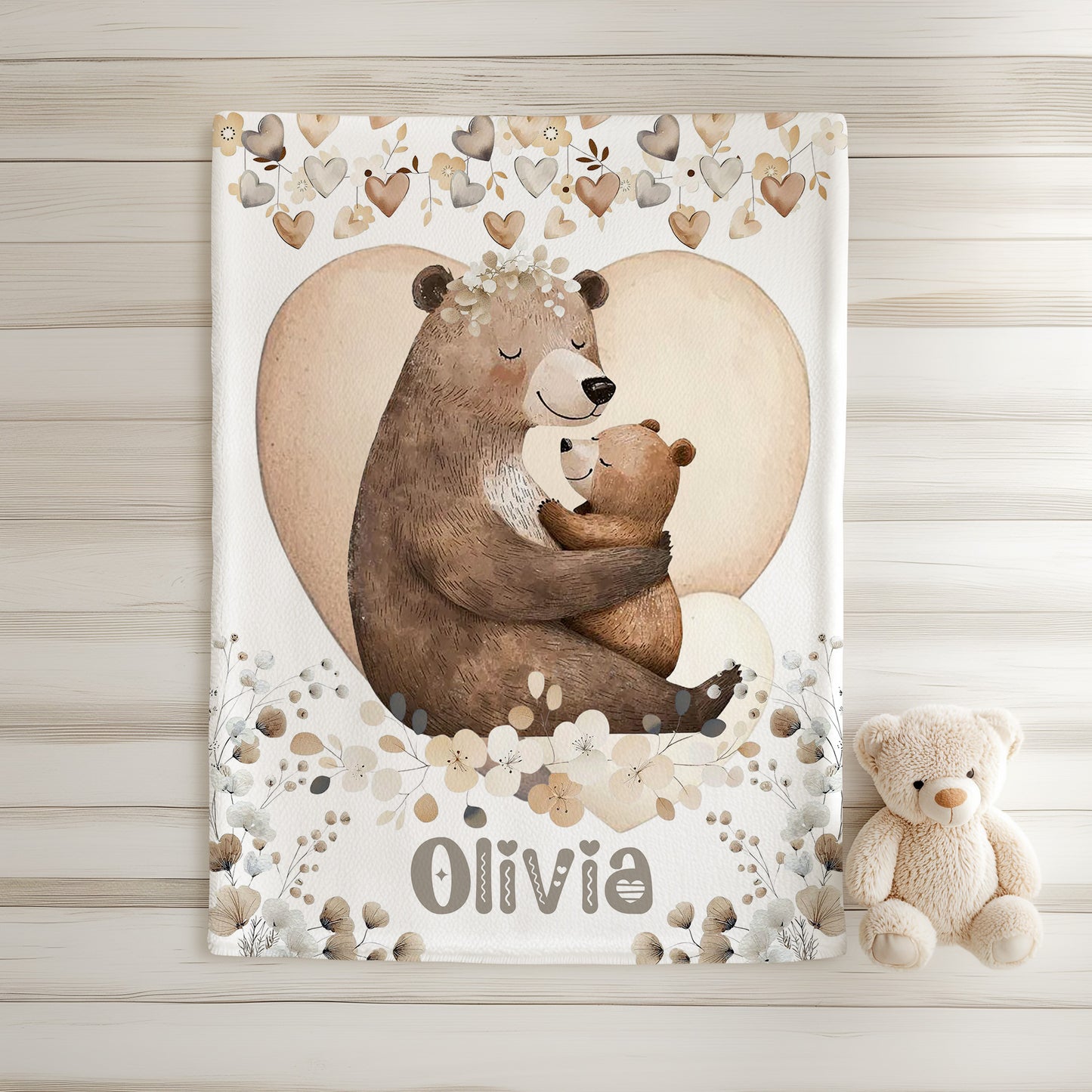 Mom And Baby Bear Blanket