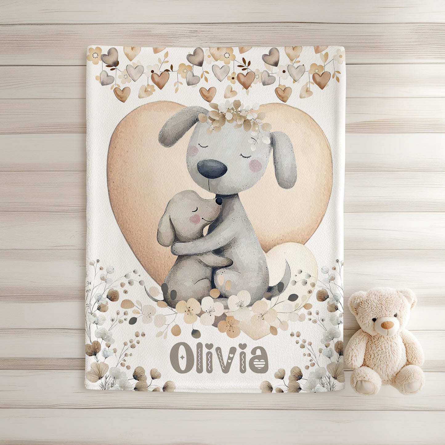 Mom And Baby Dog Blanket
