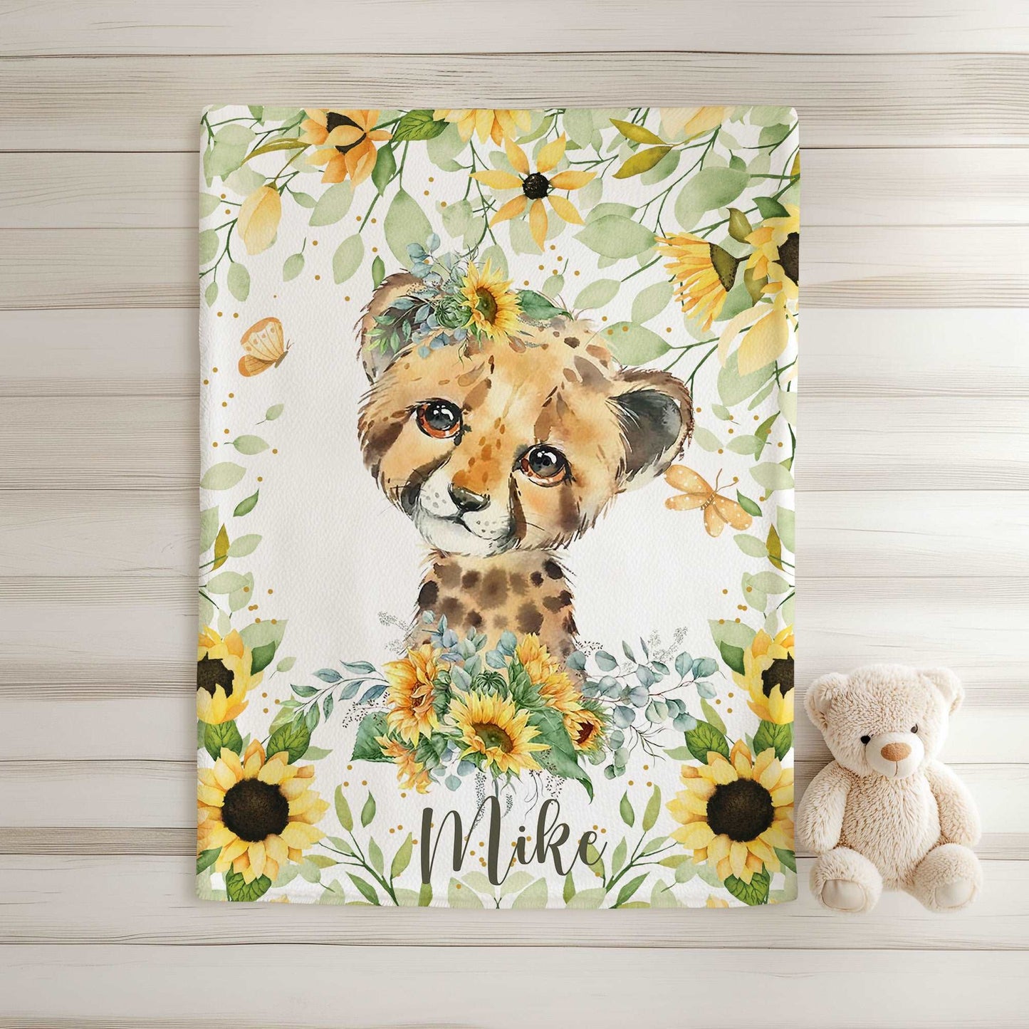 Leopard Sunflower Blanket