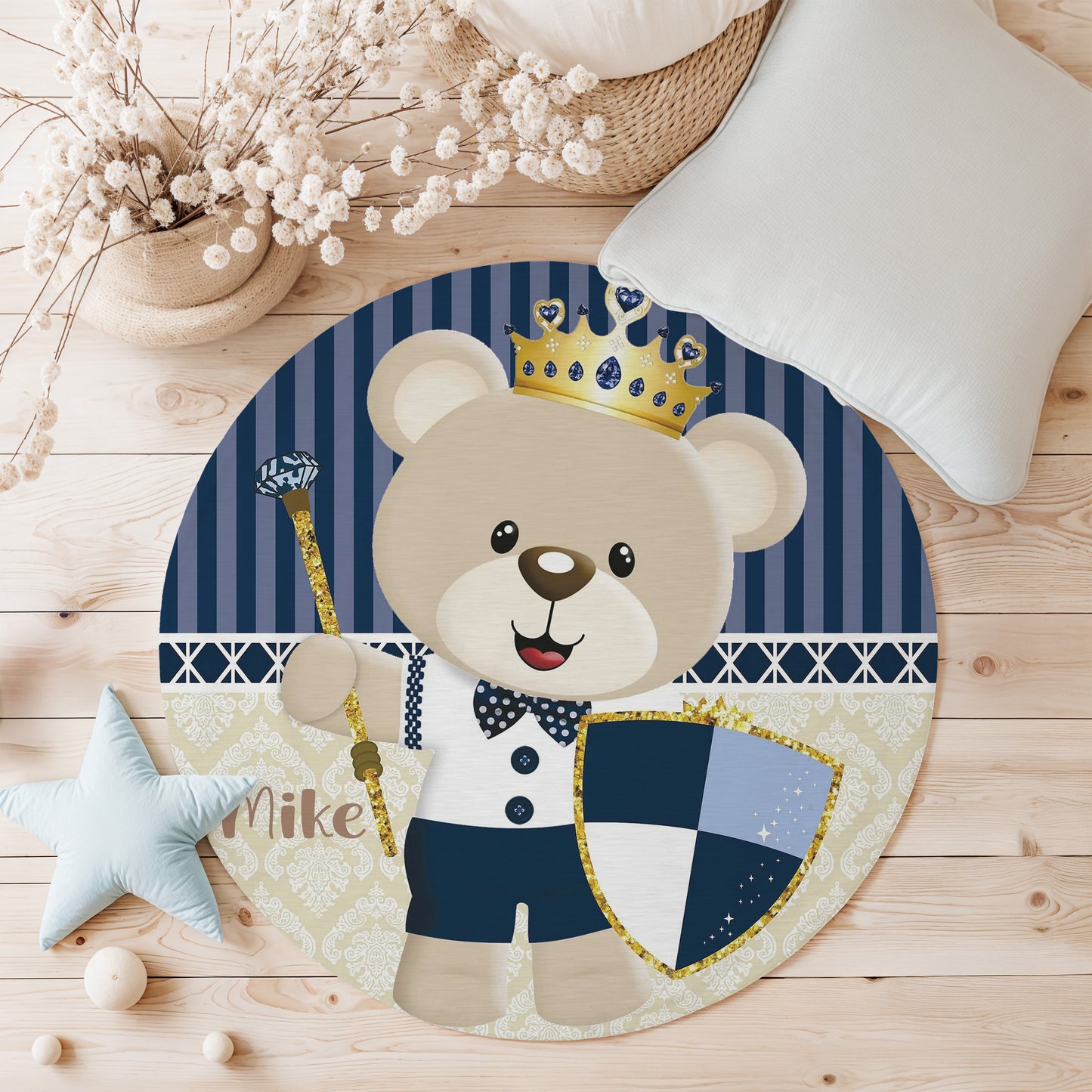 Prince Bear Round Rug