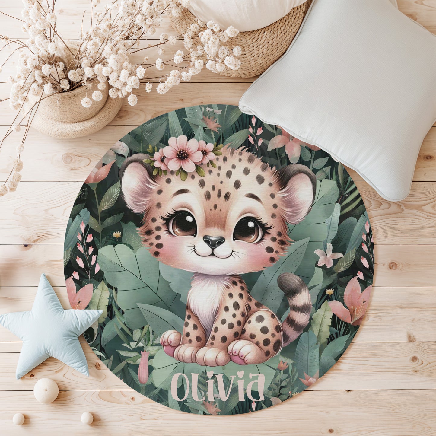 Baby Leopard Round Rug