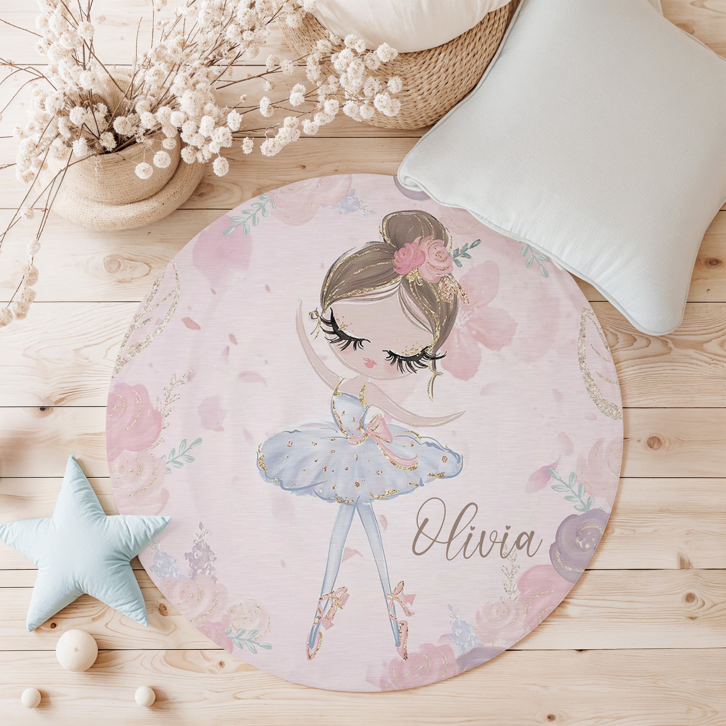 Ballet Girl Round Rug