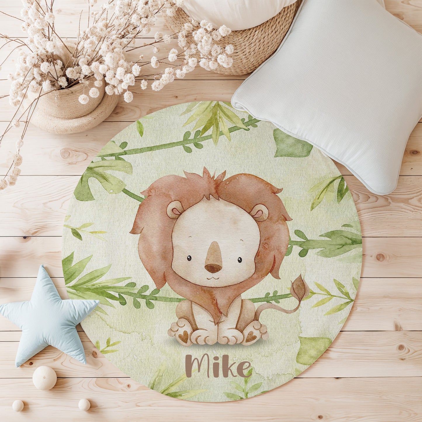 Baby Lion Round Rug