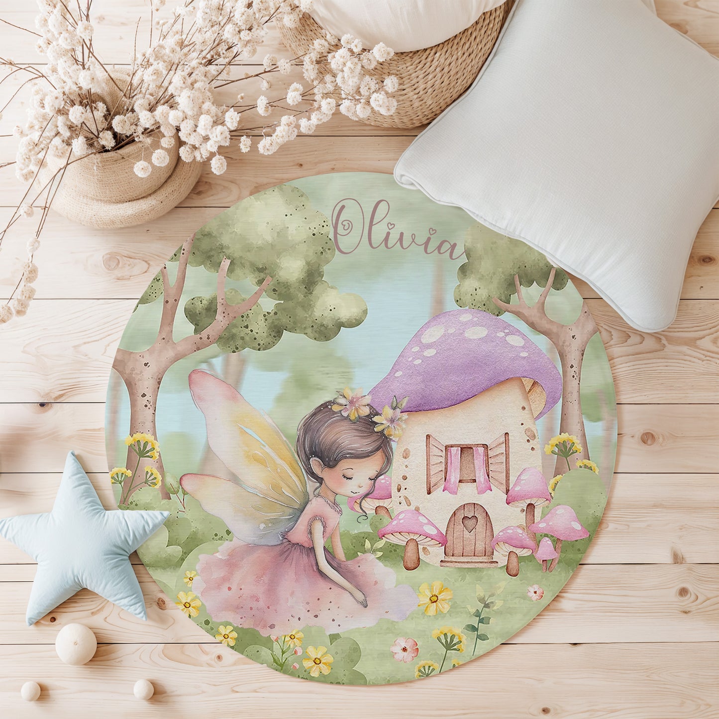 Princess Fairy Round Rug