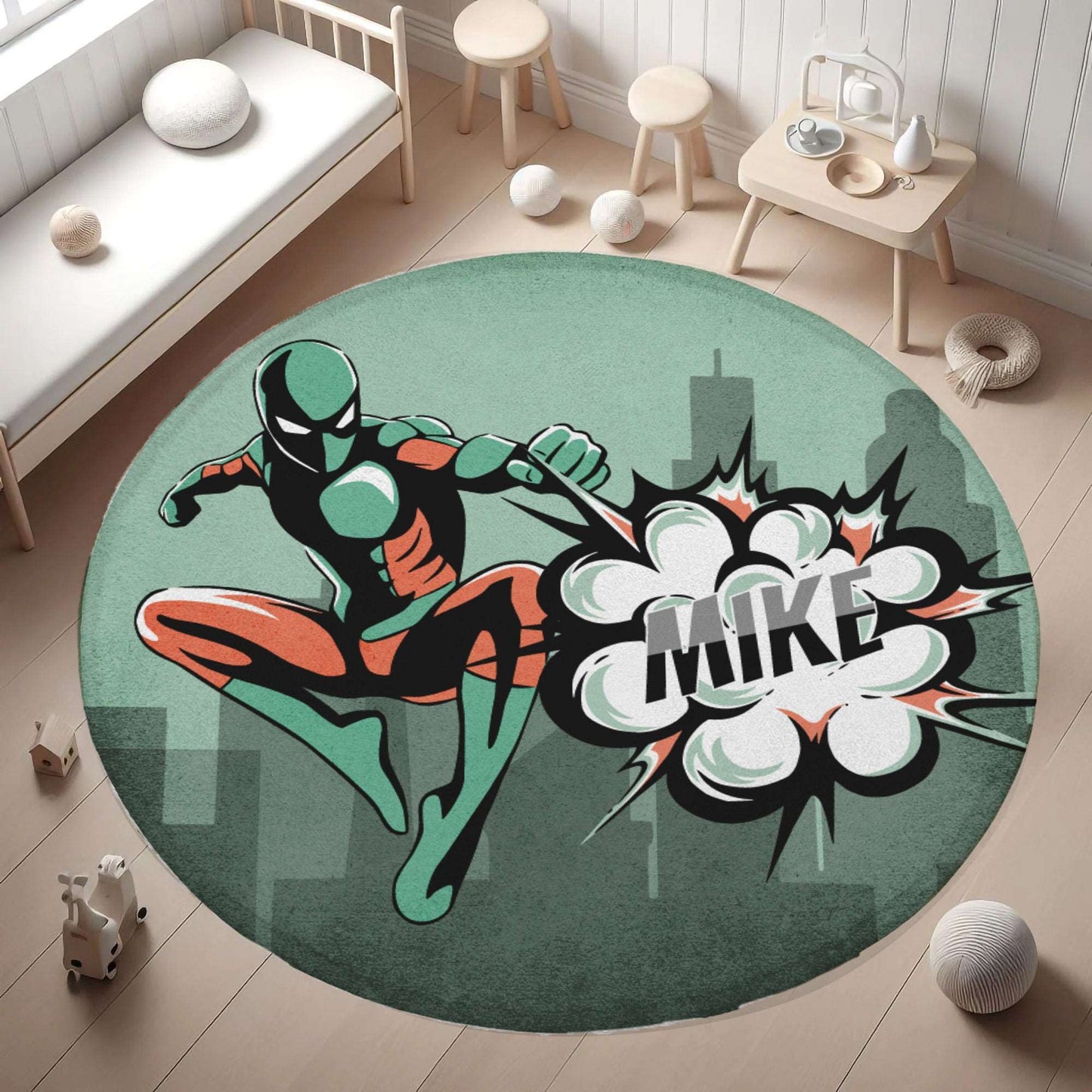 Superhero Round Rug