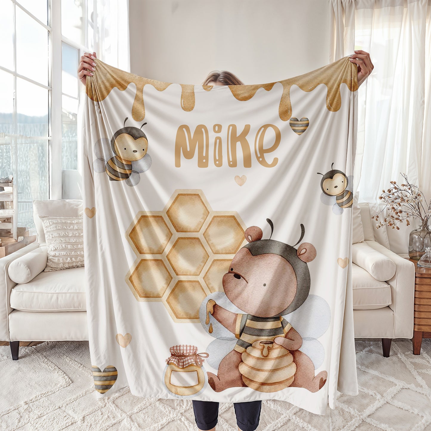 Bumble Bee Nursery Blanket