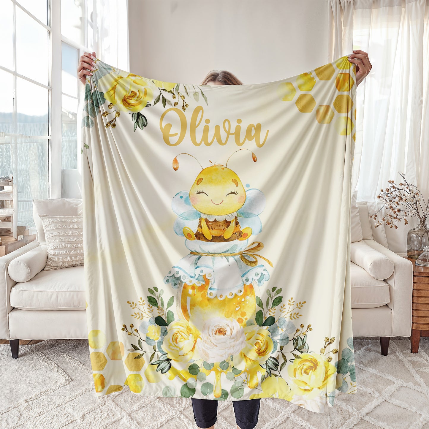 Baby Bee Nursery Blanket