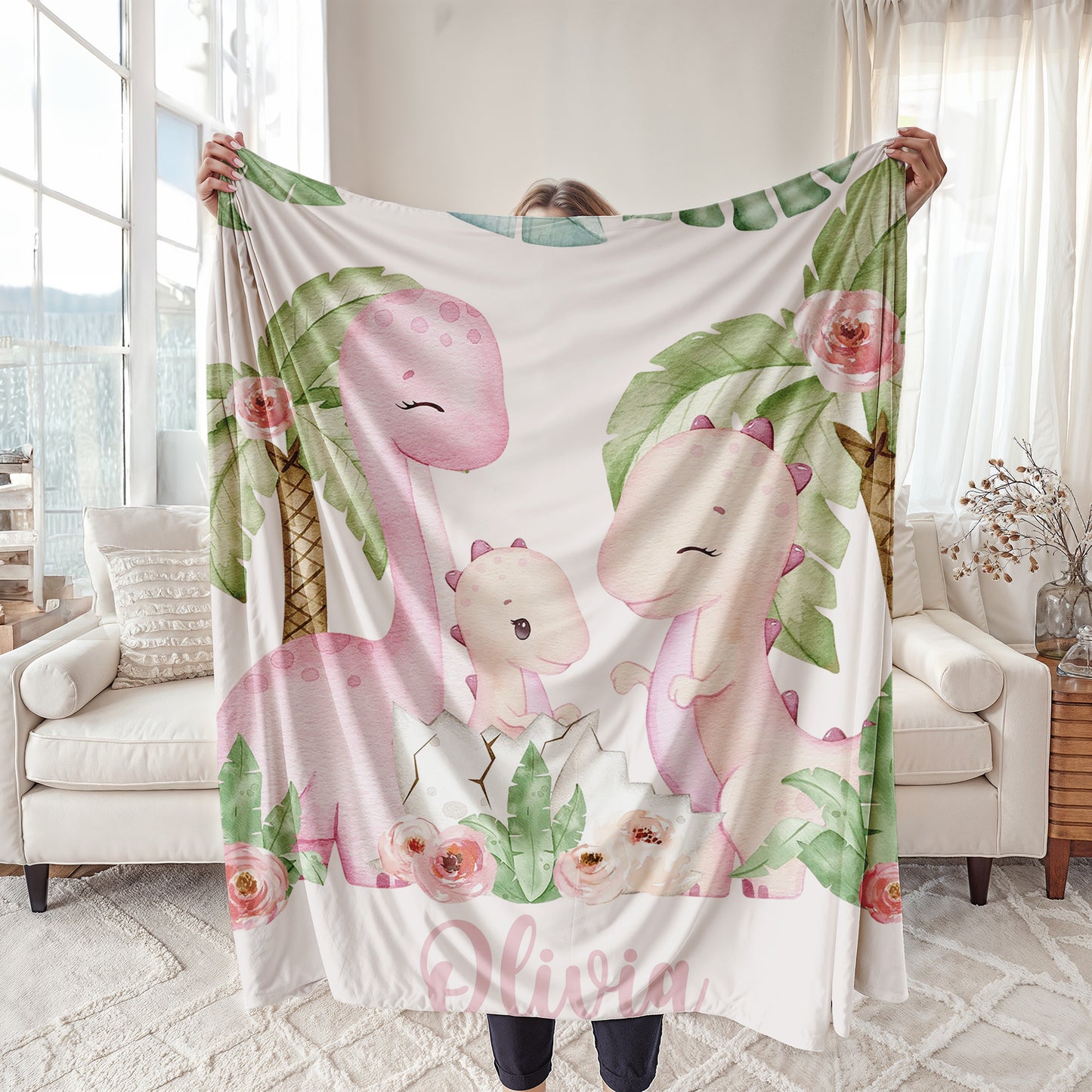 Dinosaur Family Blanket