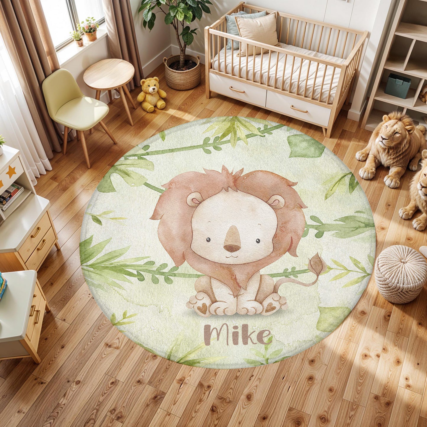 Baby Lion Round Rug