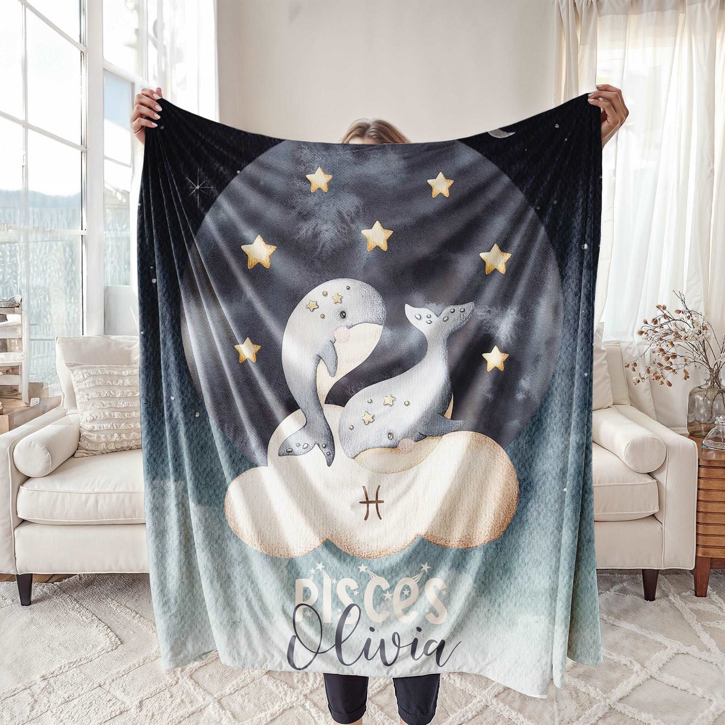 Pisces Zodiac Blanket