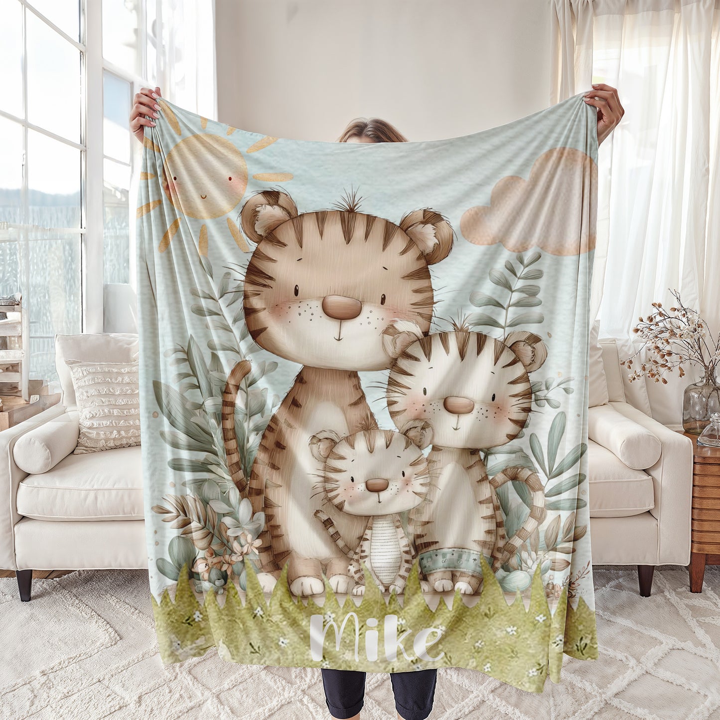 Tiger Family Blanket