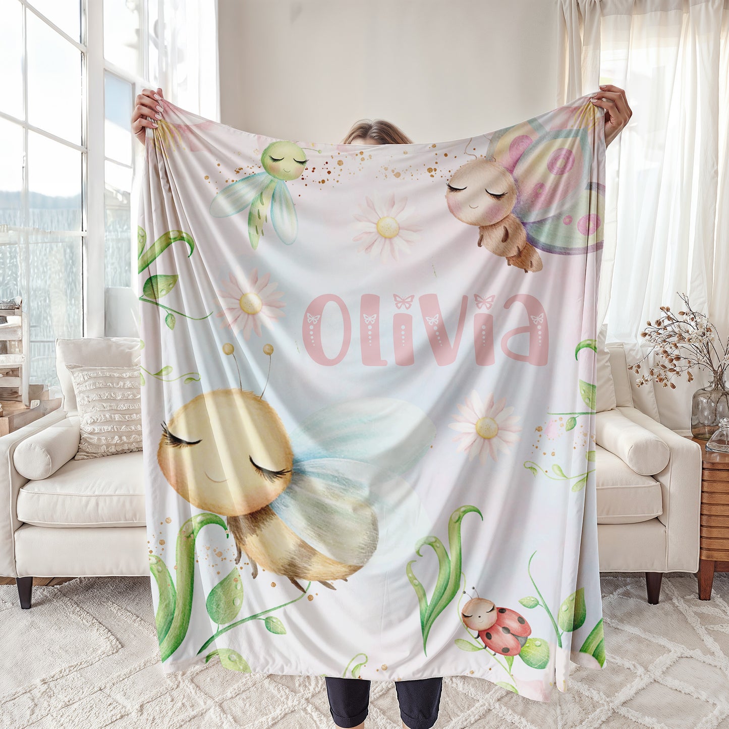 Cute Bugs Spring Blanket