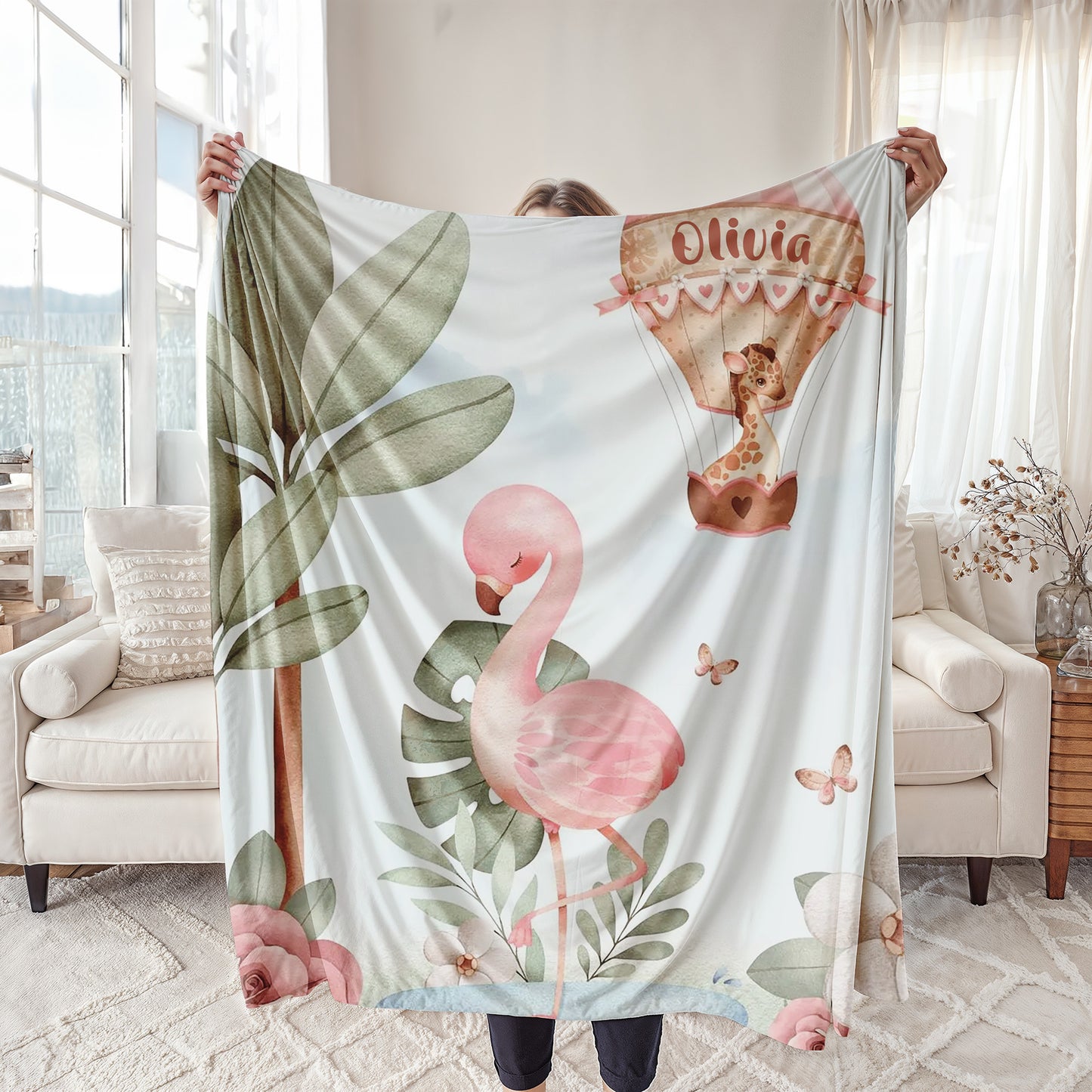 Tropical Flamingo Blanket
