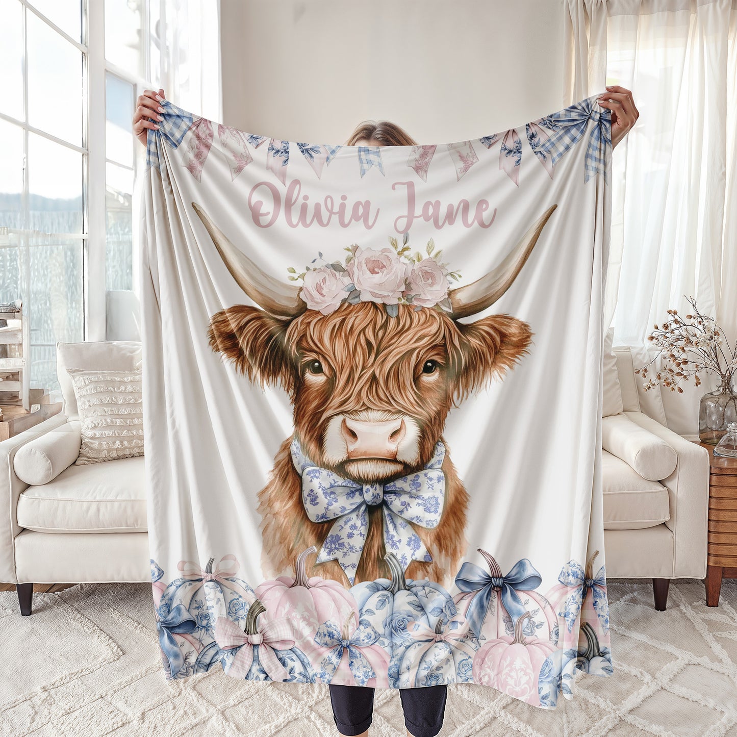 Highland Cow Baby Blanket