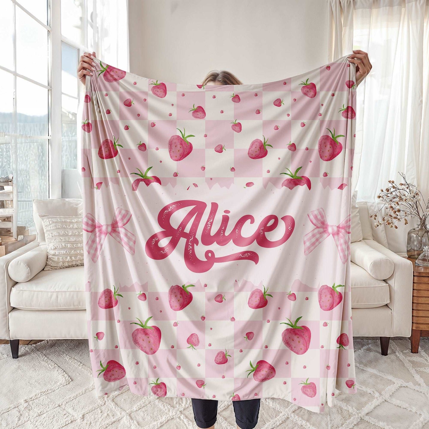 Coquette Strawberry Blanket