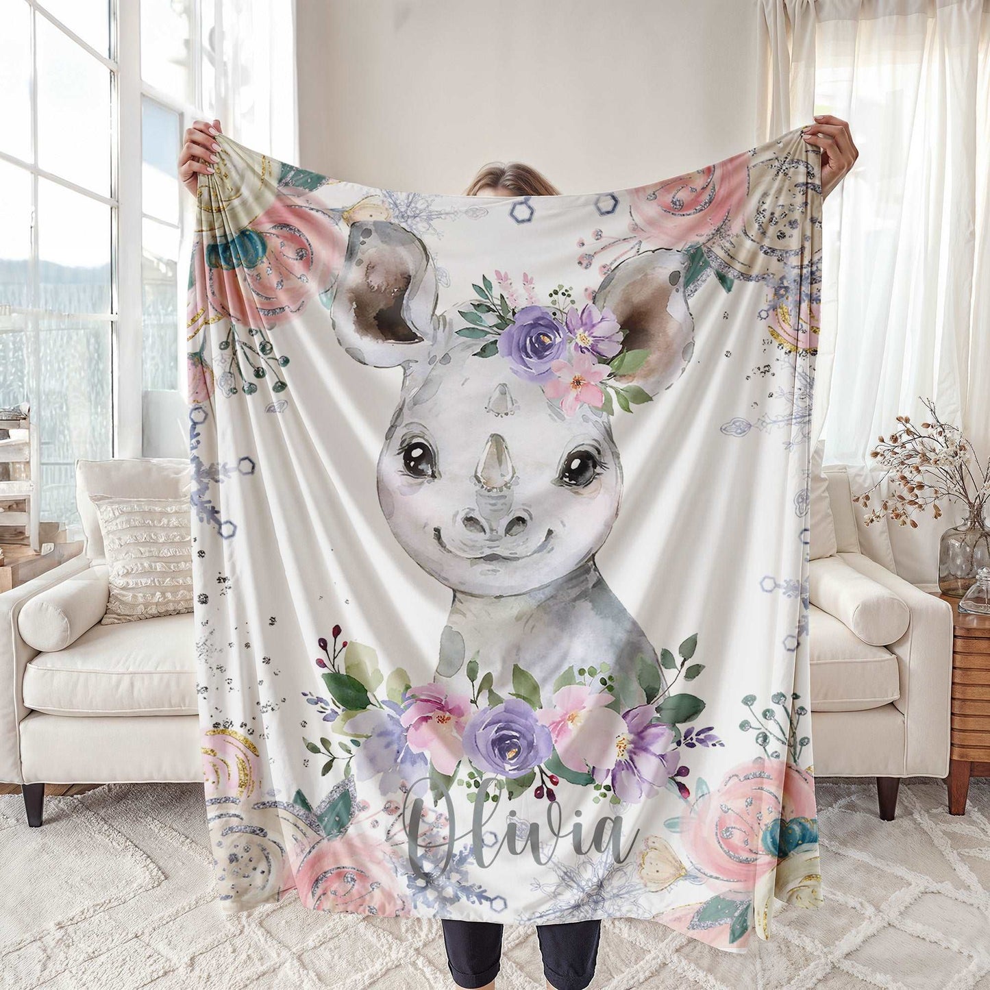 Rhino Baby Blanket