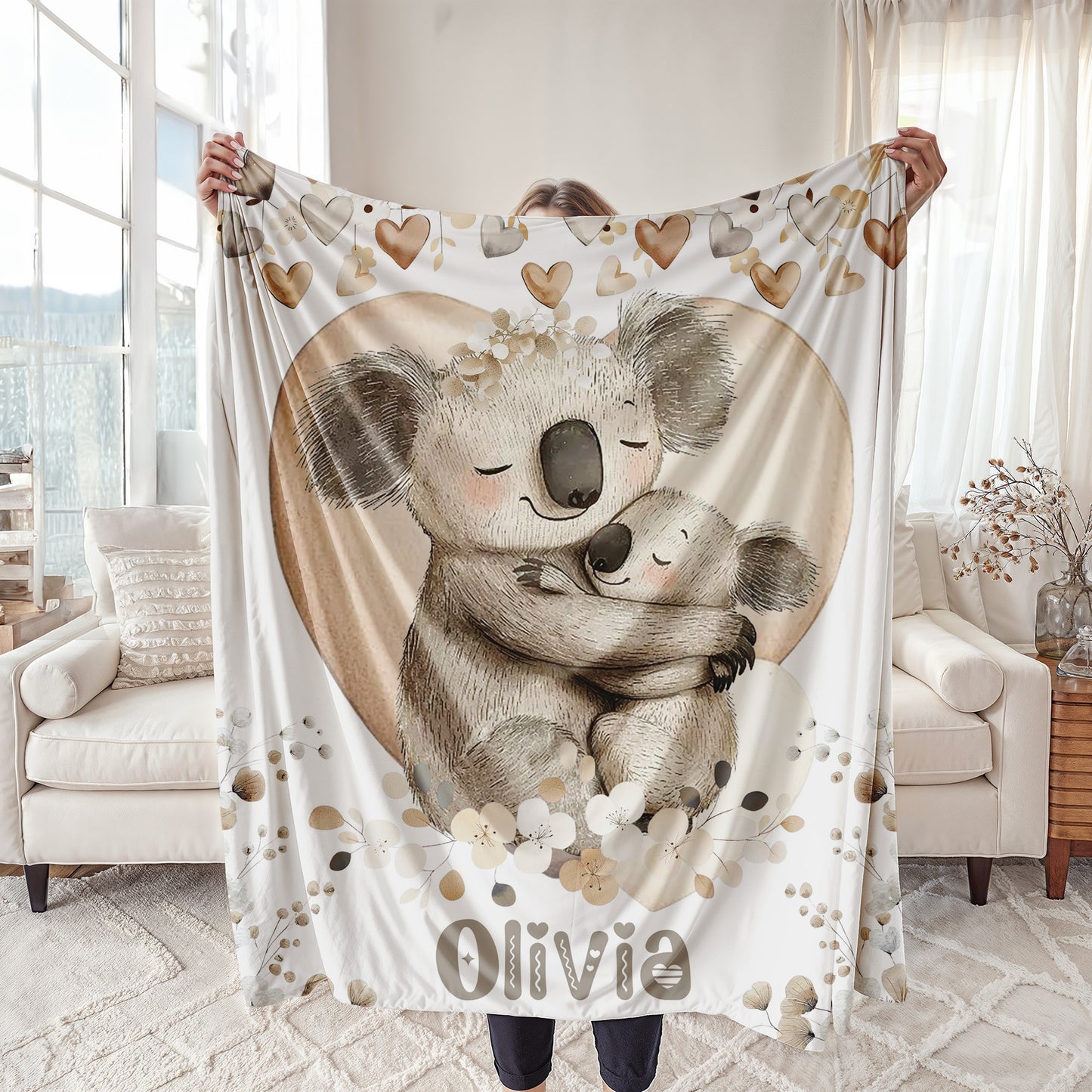 Mom And Baby Koala Blanket