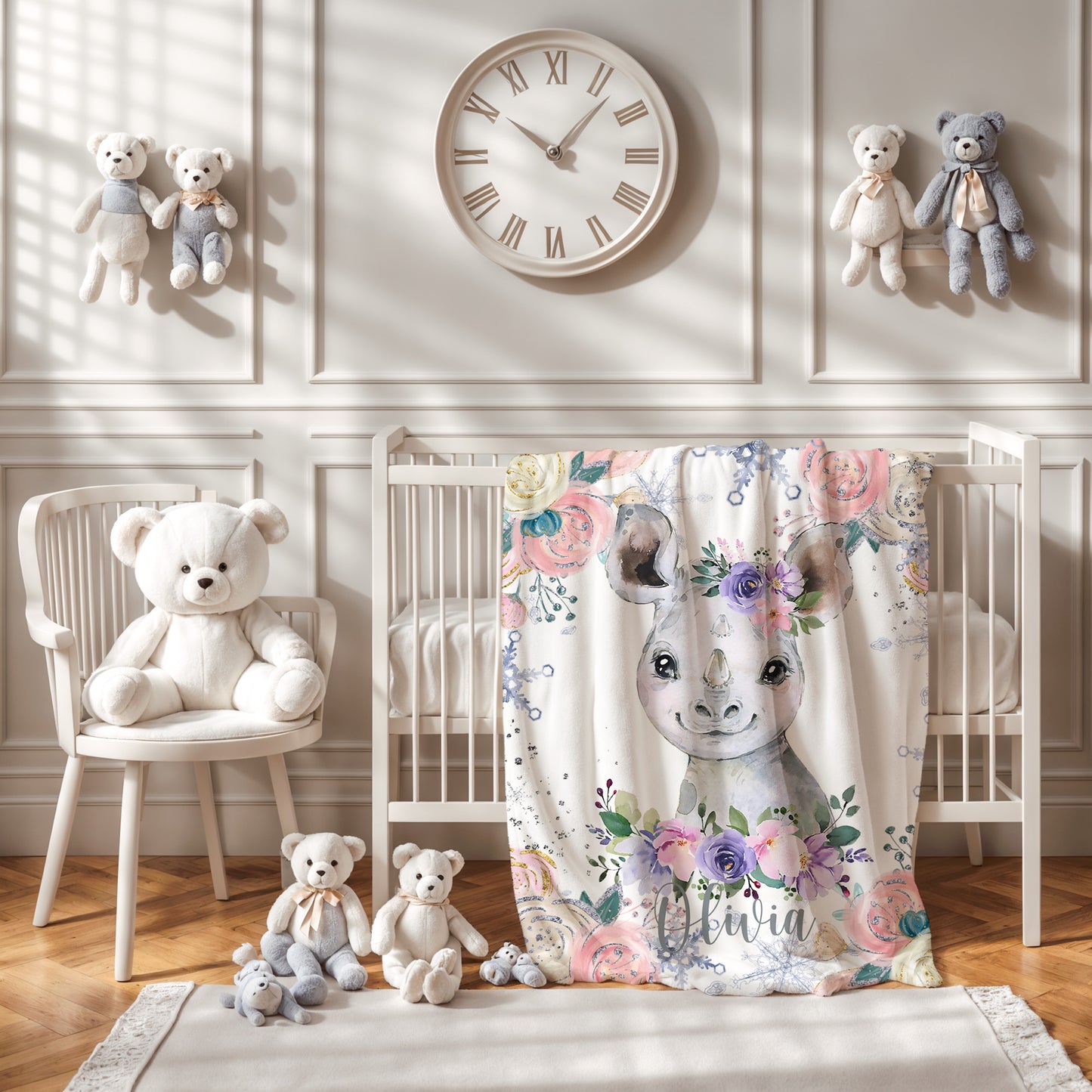 Rhino Baby Blanket