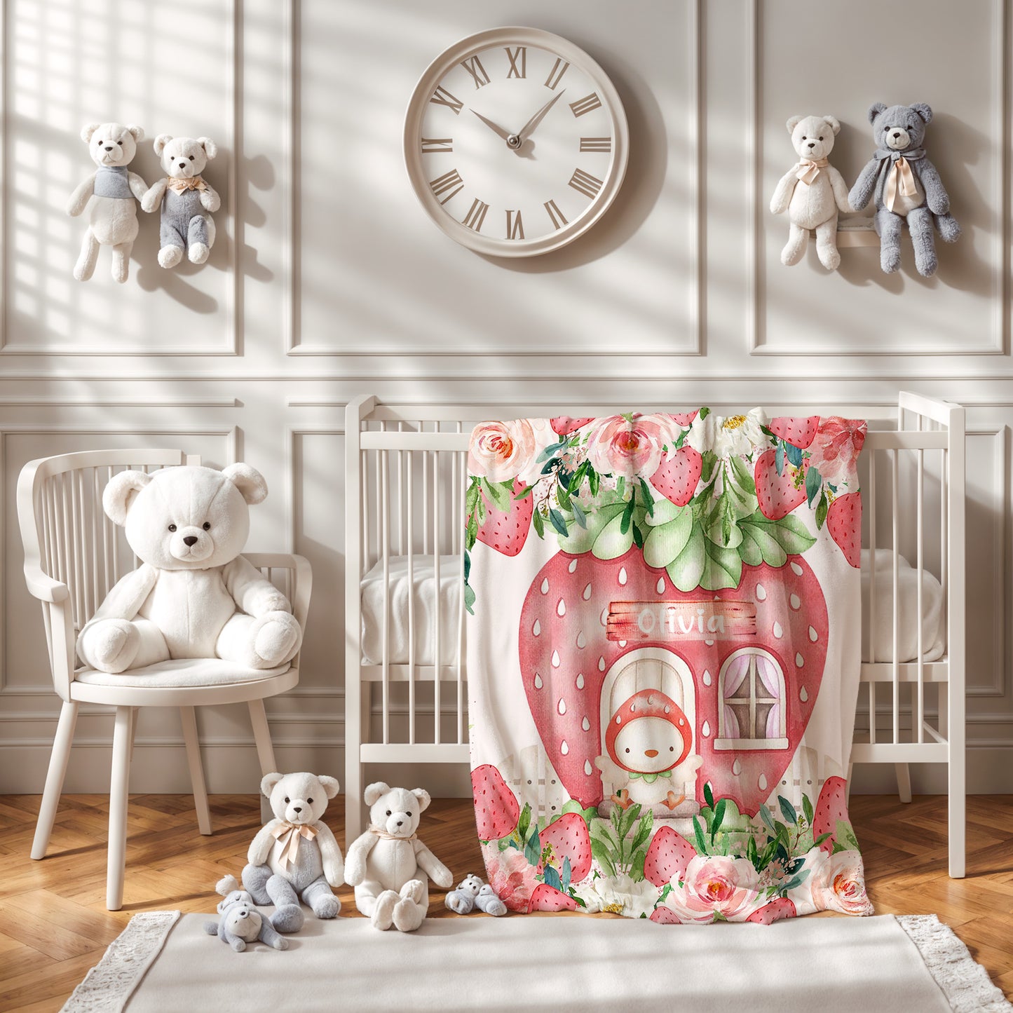 Strawberry Chicken Blanket