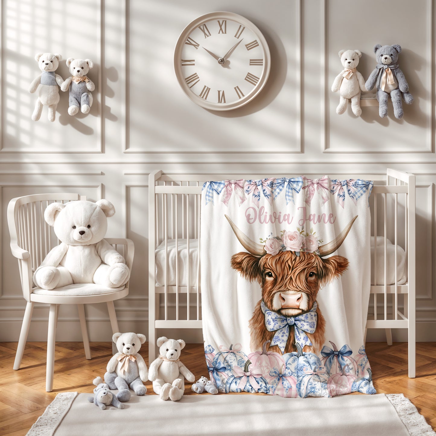 Highland Cow Baby Blanket