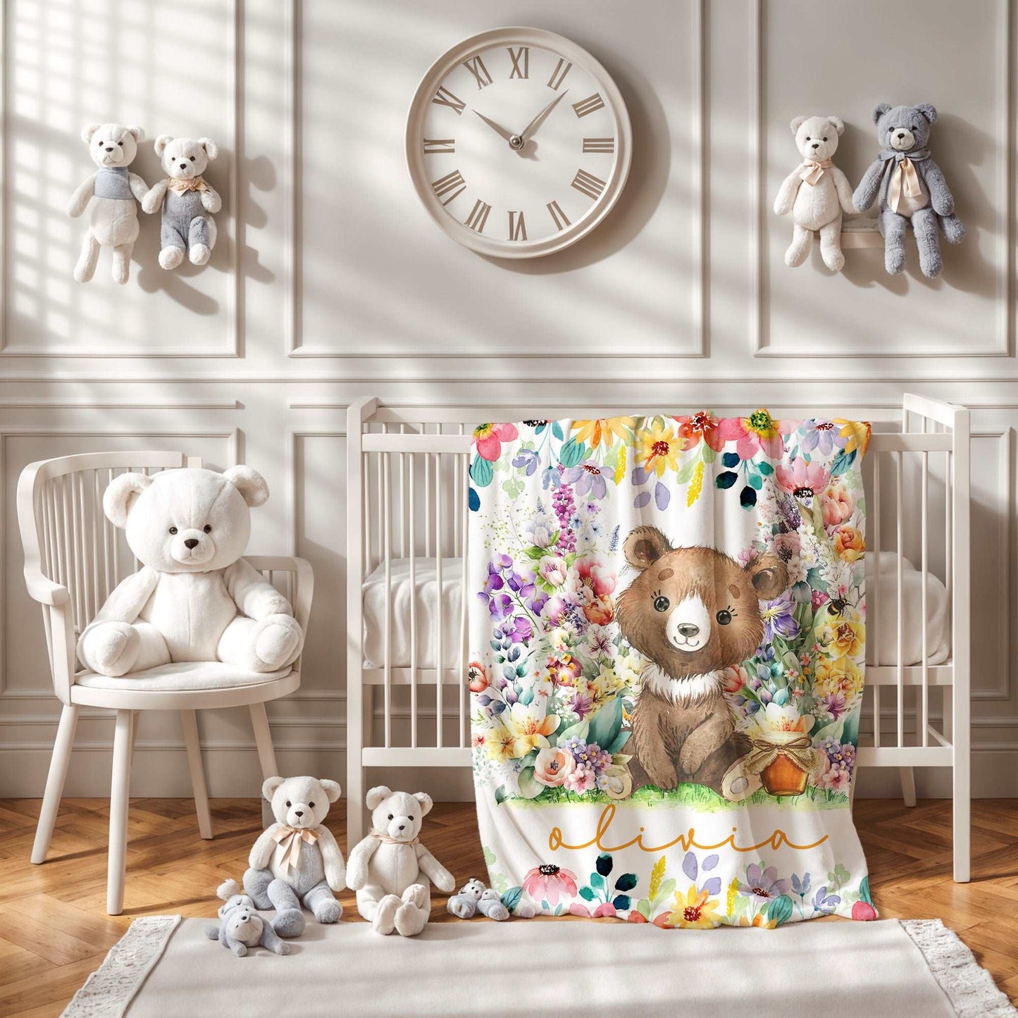 Floral Bear Blanket