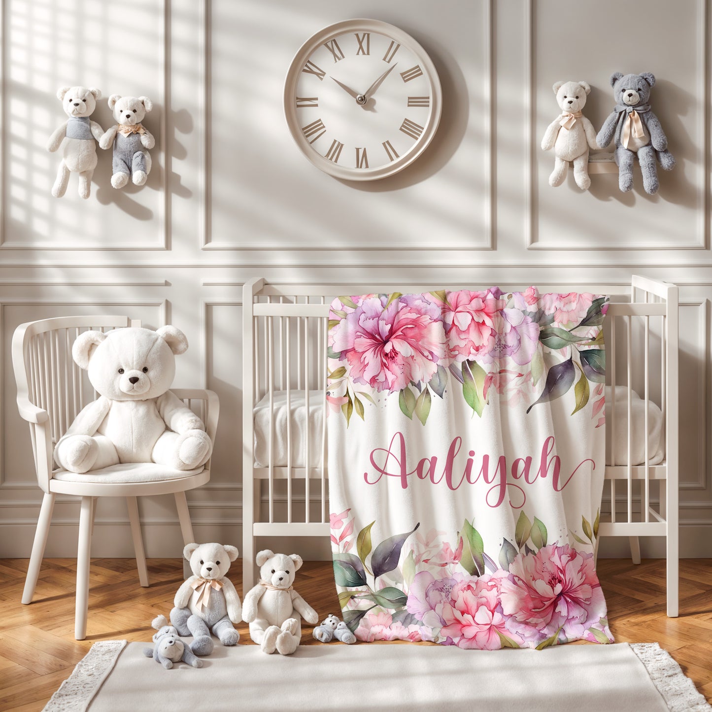 Pink Floral Blanket