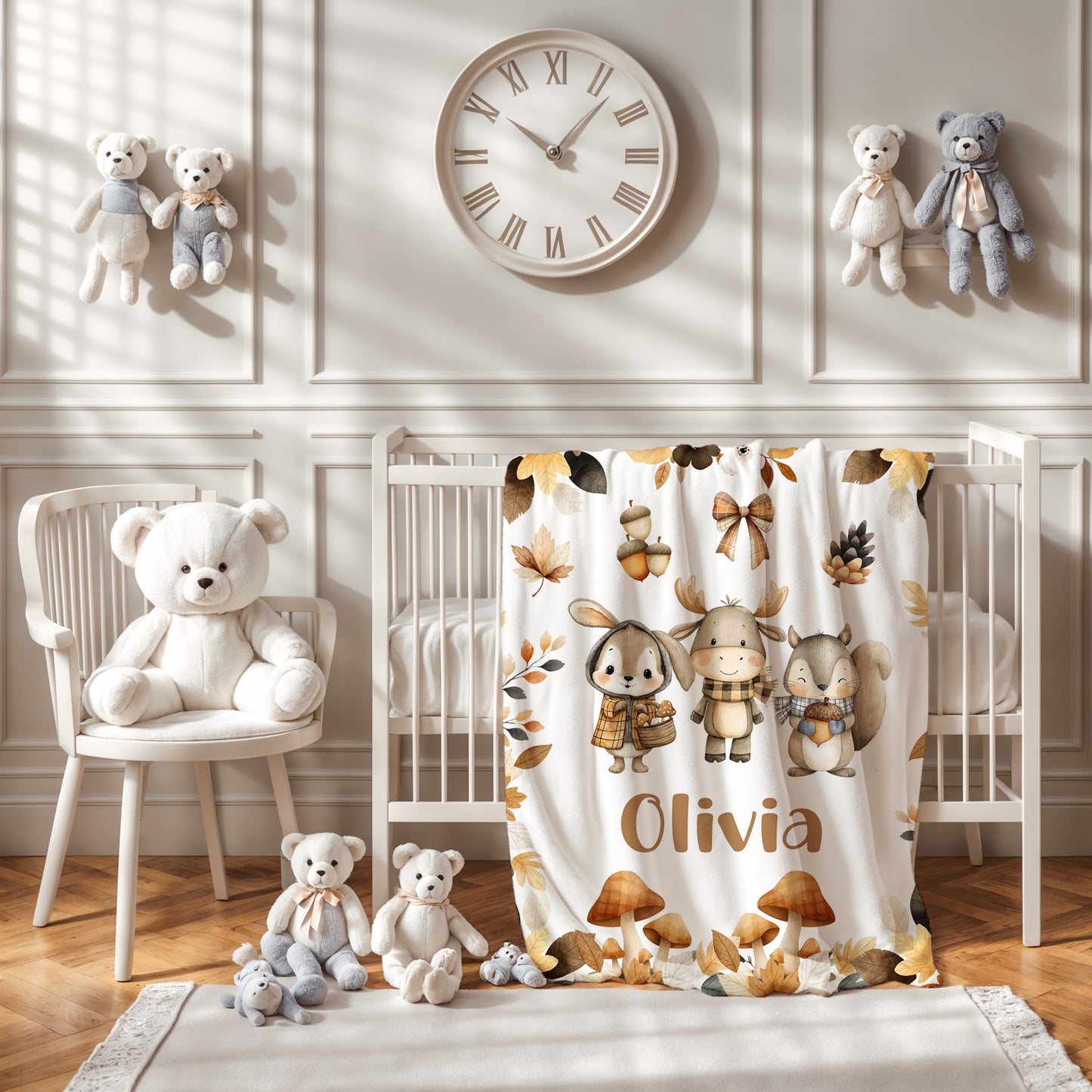 Woodland Animals Fall Blanket