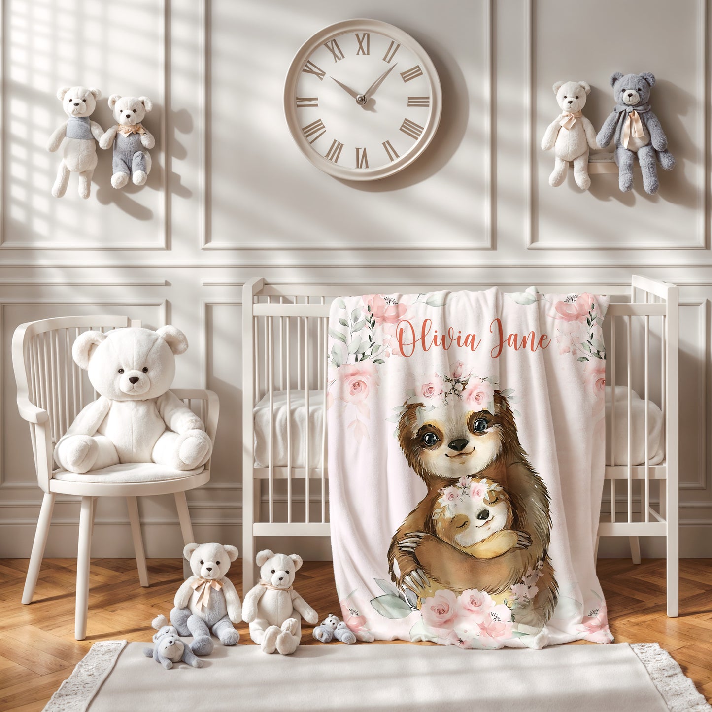 Mom And Baby Sloth Blanket