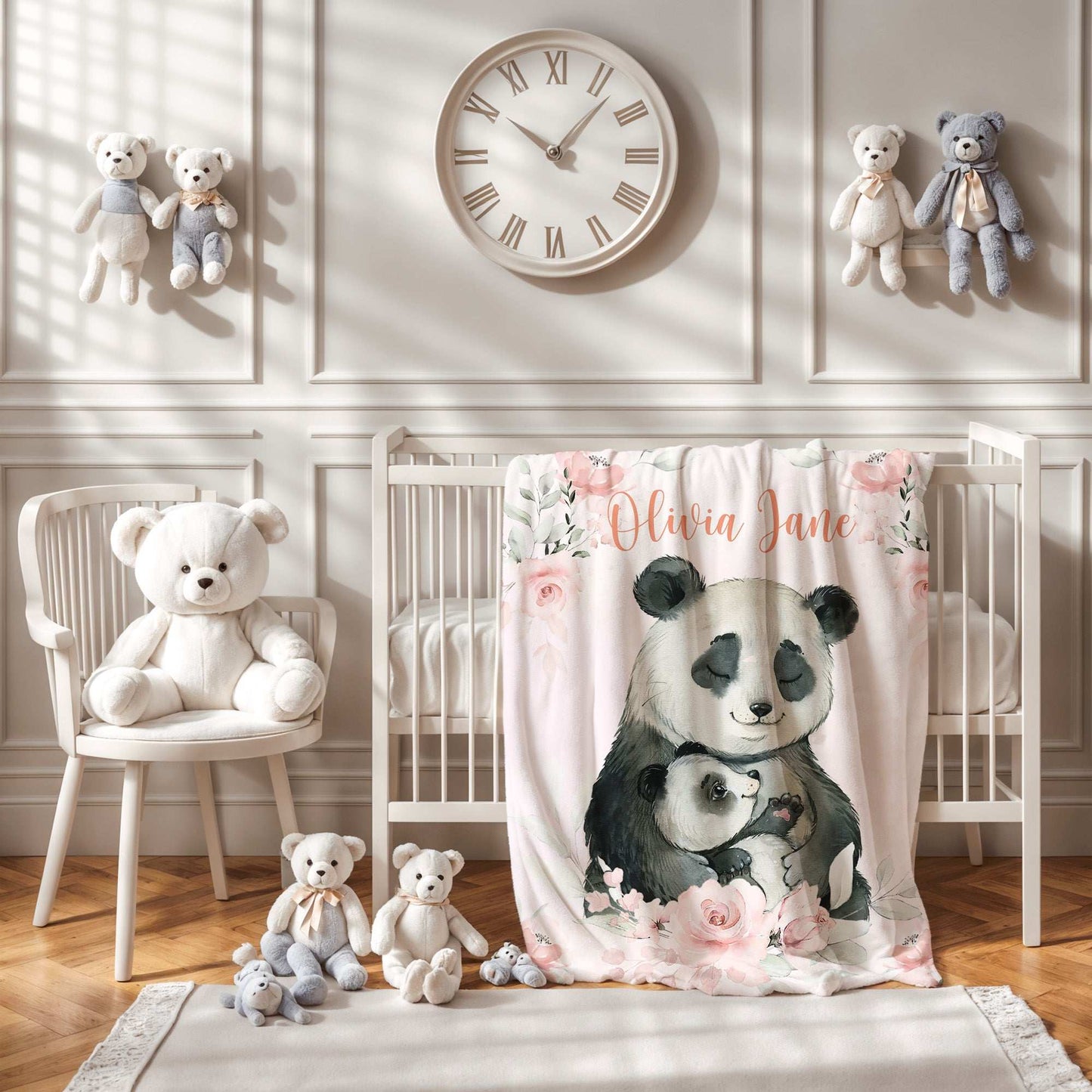 Mum And Baby Panda Blanket