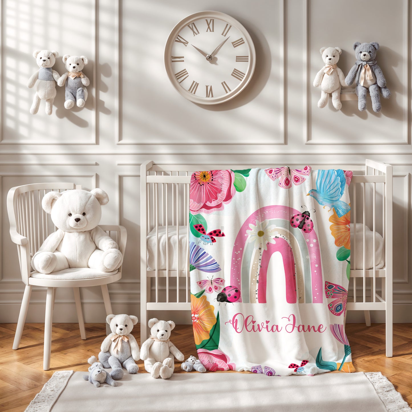 Rainbow Ladybug Blanket