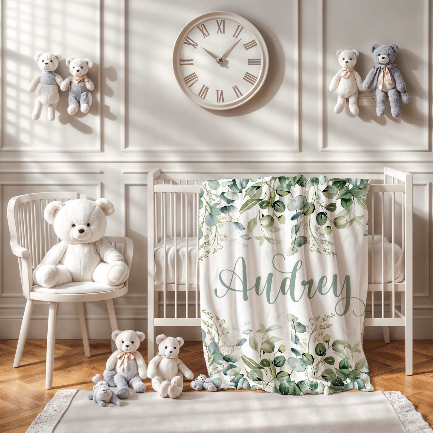 Green Floral Blanket