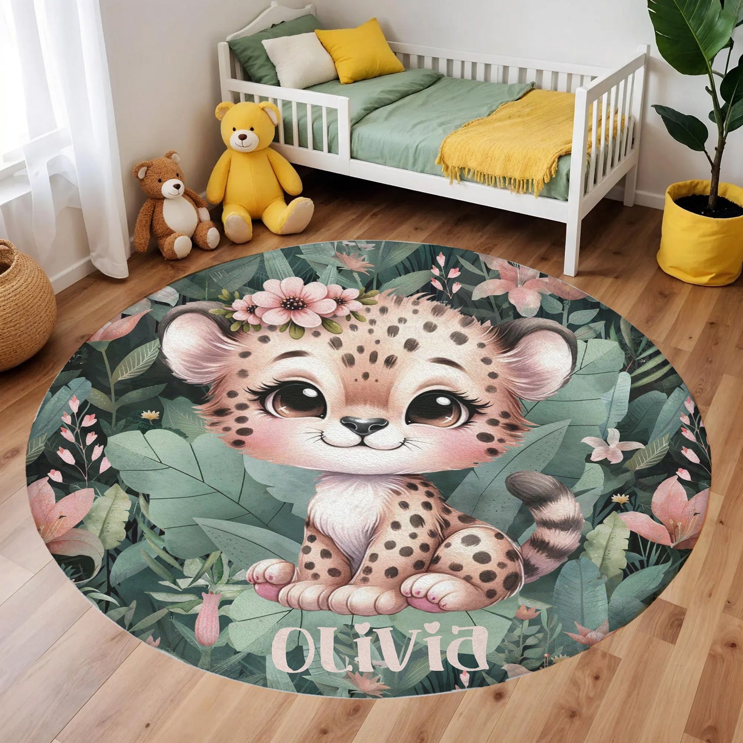 Baby Leopard Round Rug