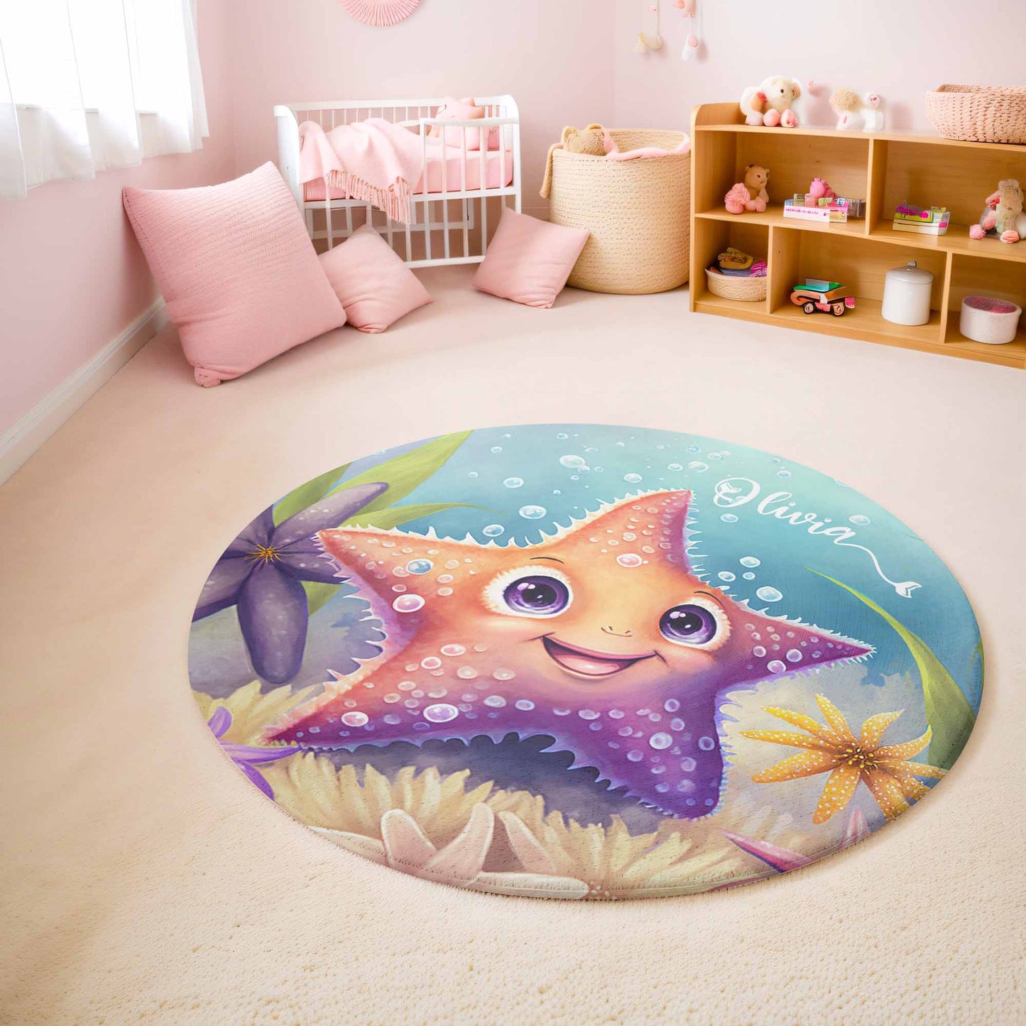 Little Starfish Round Rug