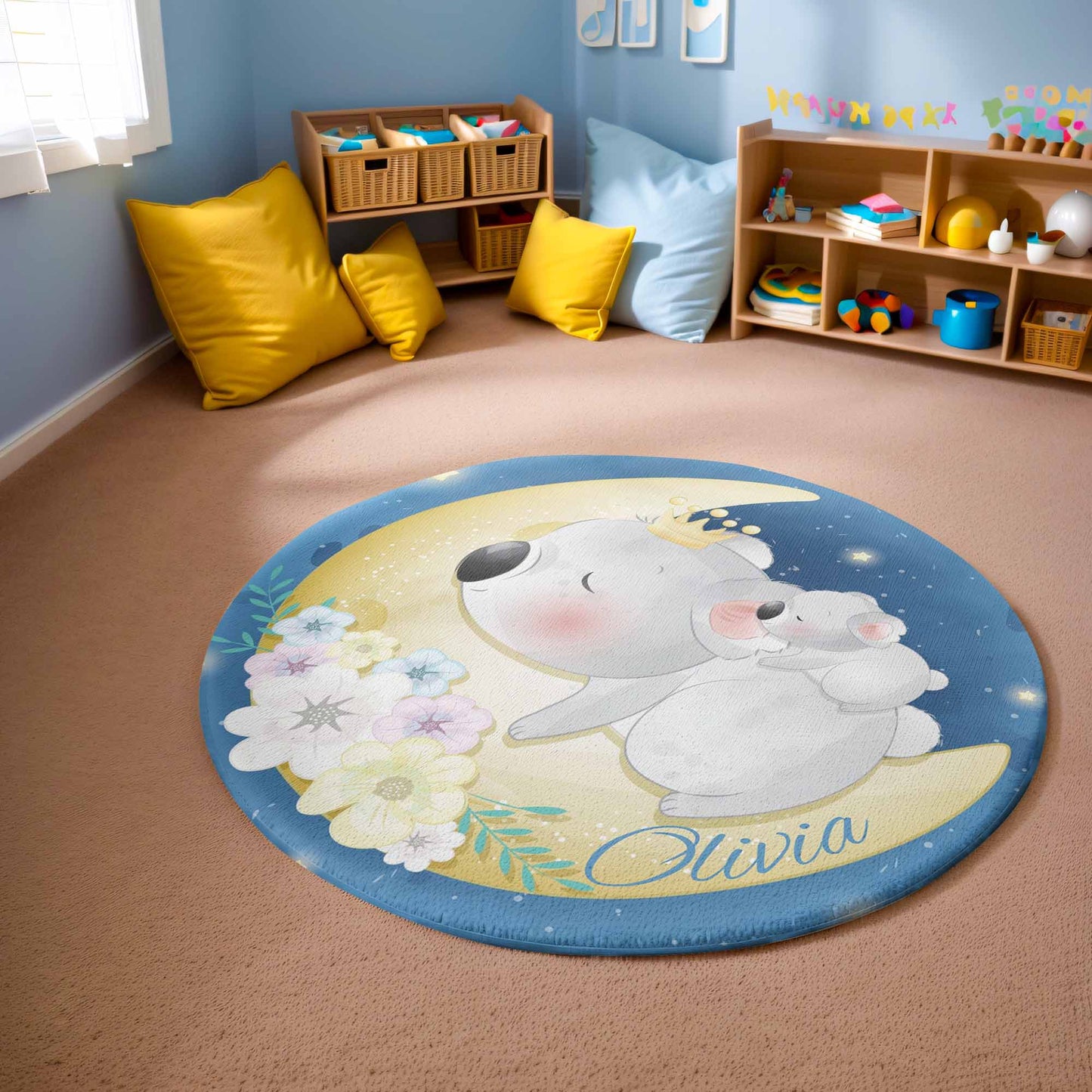 Mom And Baby Koala Round Rug