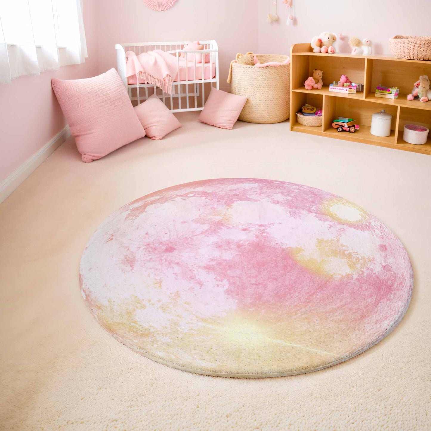 Strawberry Moon Round Rug