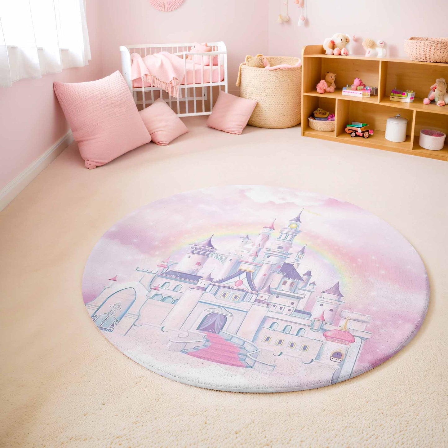 Princess Castle Round Rug