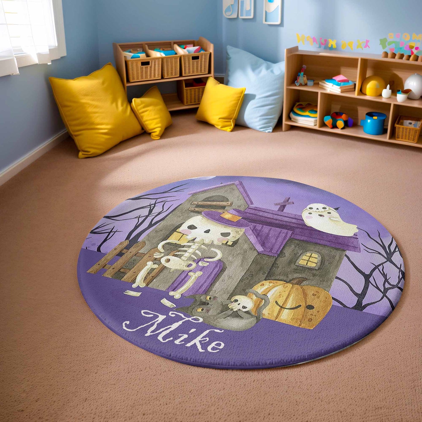 Halloween Ghost Round Rug