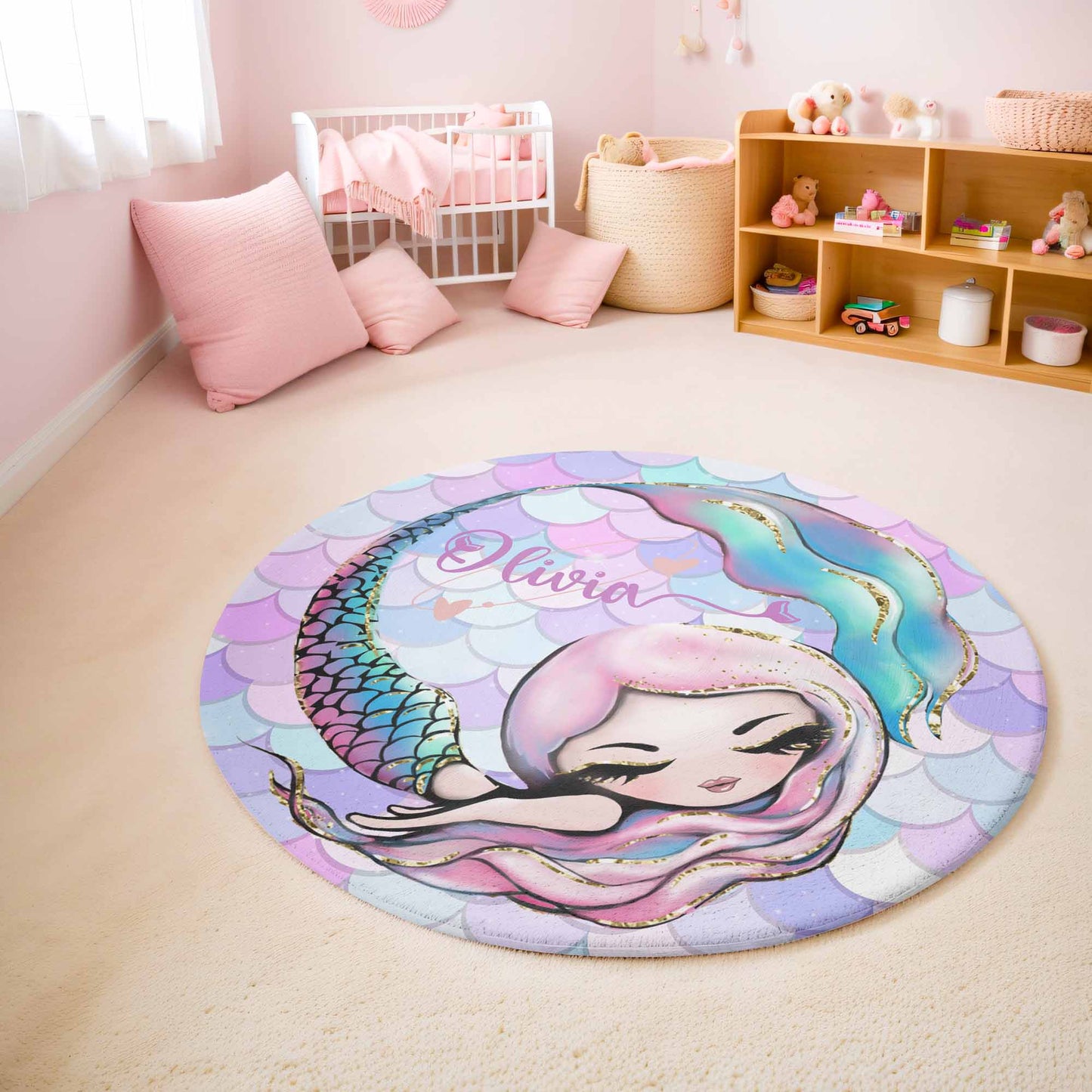 Little Mermaid Round Rug