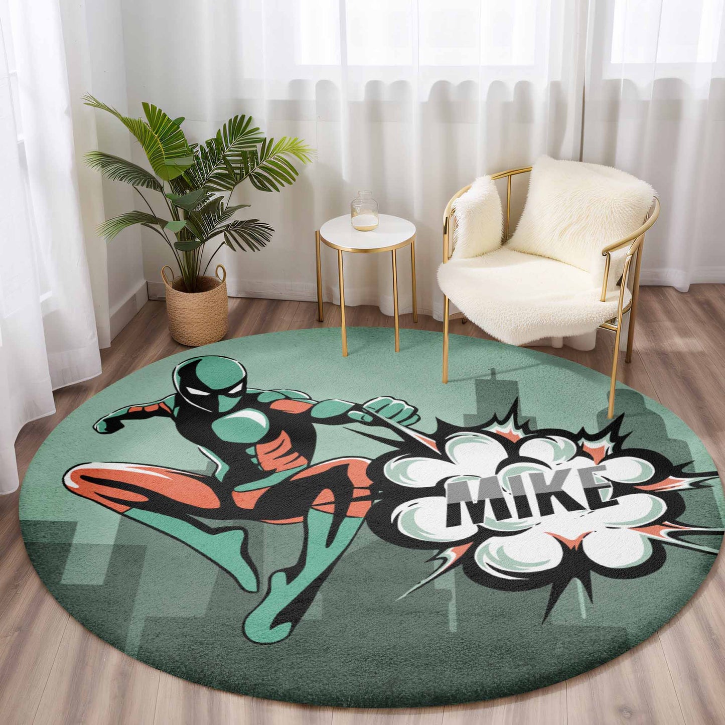 Superhero Round Rug